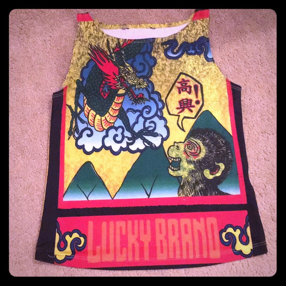 PSYCHEDELIC LUCKY BRAND TOP